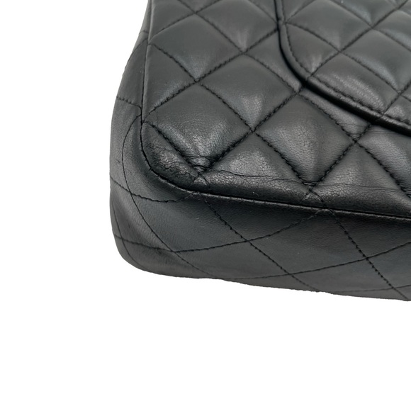 ✨$6700✨ Chanel Black Lambskin Double Flap Shoulder Bag - Picture 8 of 13